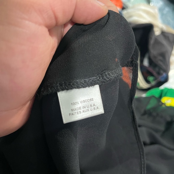 MISA Los Angeles Monique Off-the-Shoulder Chiffon Dress with Velvet - Picture 4 of 5